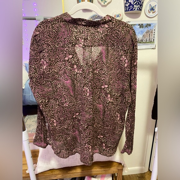 Eddie Bauer Pink and Brown Blouse - Picture 6 of 7